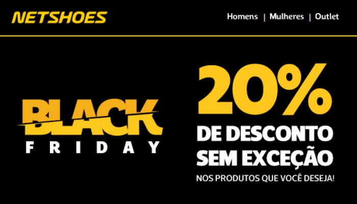 Exemplo de email marketing Netshoes Black Friday